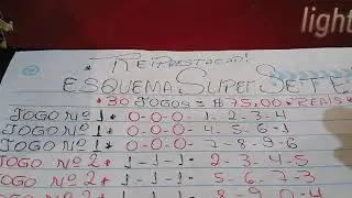 ESQUEMA SUPER SETE !  REIPRESTACAO!
