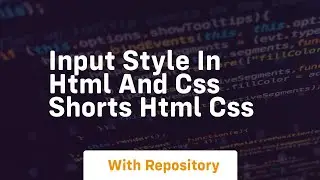 Input style in html and css shorts html css