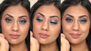 Colorful Eyes Makeup Tutorial | Juvias Place Masquerade Eyeshadow Palette | Medium Brown Indian Skin