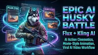How To Create Video of Humanoid Husky Battle Using ComfyUI, Flux and Kling AI.