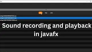 javafx sound recorder