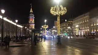 La perspective Nevski  en 2020 Невский проспект Петербург Встреча Нового 2020 года