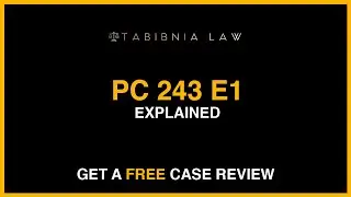 California Penal Code Section 243(e)(1) PC - Explained by Cyrus S Tabibnia