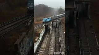 Metro-North's 2024 Employee Holiday Train At The Woodlawn Flyover #shorts