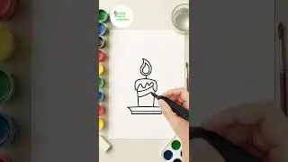 Candle🕯️Drawing | Drawing for beginners  #candle #viralvideo #drawing #shortvideo #shortsart #viral