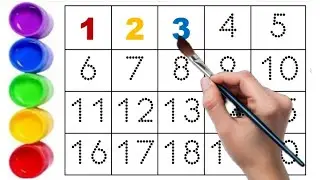 ✨ Learn 1 to 20 Numbers with Colors 🎨 | Kids Counting | Painting + Tracing | Preschool Learning