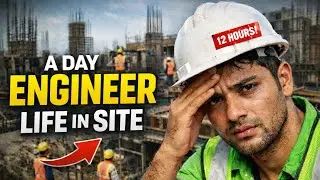 12 Hours on Site! A Day Engineer Life in Construction