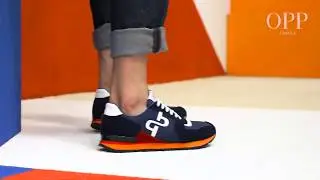 LACE-UP SUEDE SNEAKERS BLUE