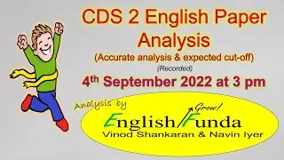 CDS 2 2022 Analysis & Answer Key by Navin Iyer Sir - Part I