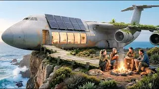 Silent ASMR Build – Turning a Boeing 737 Fuselage Into a Home