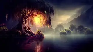Magic Tree. River. Rain ⦁ Free Footage for Video editing | Stock video