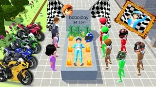boboiboy m4ti ditabr4k mobil akibat kebut kebutan mio sedih meraung raung | SAKURA SCHOOL SIMULATOR