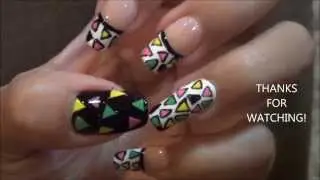 Easy Colorful Triangle Nails by ApriLove4820