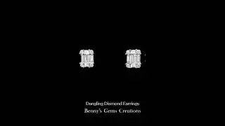 Petite Emerald Illusion Diamond Earrings