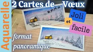 tuto CARTES de VOEUX #aquarelle #watercolortutorial  #tutoaquarelle  #christmascard #cartedevoeux