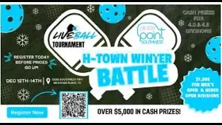 GRANDSTAND COURT | DAY 3 MXD | H-TOWN WINTER BATTLE LIVEBALL PICKLEBALL TOURNAMENT 2ND STREAM