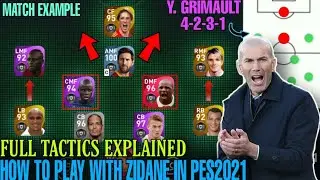 How to Play With Y. GRIMAULT { ZIDANE, 4-2-3-1 Formation } in Pes2021 Mobile | A R N PLAY