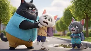 Mama Cat Cries When Her Kittens Are Bullied at School