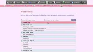 Print Inventory sheets and  product count