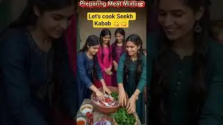 Village Style Seekh Kabab Recipe | Pakistani Girls Cooking Traditional BBQ in Countryside #cooking