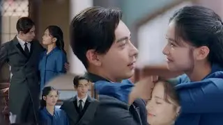 【霸總寵妻】霸道司令把灰姑娘摟在懷中捨不得撒手，甜蜜親吻灰姑娘的臉頰。【一見傾心Fall In Love28-1】