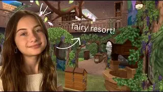 decorating the inside of a fairy resort in the sims 4!! ✨🧚 Enchanted by Nature Sims 4 🌼🌱