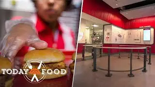 Посмотрите эксклюзивный первый взгляд на ресторан Chick-fil-A, где можно заказать еду на вынос.