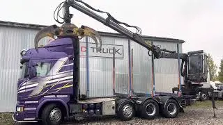 Scania R730, 2015, 8x4, timber truck