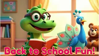 Back to School with Funny Animals 🐵🎒 | Cute Animal School Song for Kids