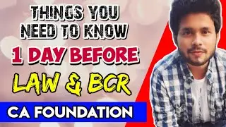 One day before icai ca foundation law bcr exam june 2023 marathon | how to crack in first attempt