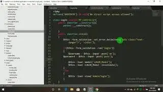 19 Codeigniter Mini Project Login Model and Sessions