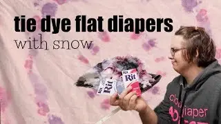 Tie Dying Cloth Diaper Flats, Prefolds & Inserts WITH SNOW