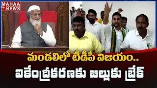 శాసనమండలిలో టీడీపీ విజయం | Council Stops CRDA And Decentralization Bill | MAHAA NEWS
