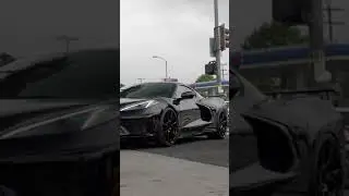 Have You Seen a Bagged Corvette C8 on BD-F18s Yet??? | Blaque Diamond Wheels #shorts