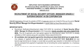 Esic Manager Recruitment 2018|539 Seats|No experience Required|