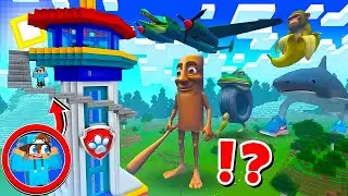 Never enter the BRAINROT PAW PATROL TOWER in Minecraft!