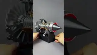 ✈️ HI-REEKE Turbofan Aircraft Model with Rotatable Engine Fan #amazonfinds #toys #shorts