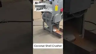 Coconut Shells Crushed into Fine Particles | Industrial Coconut Shell Crusher for Biomass Recycling