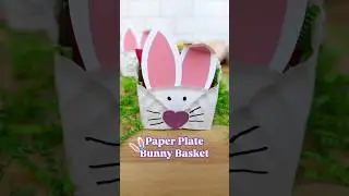 Paper Plate Bunny Basket Craft #diy #easterdecoration