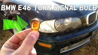 BMW E46 FRONT TURN SIGNAL LIGHT BULB REMOVAL REPLACEMENT 1998 1999 2000 2001 2002