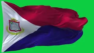🚩Saint Martin Flag Waving | GREEN SCREEN & CHROMA MATTE🚩