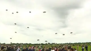 Paratroopers pay tribute to D-Day survivors at Normandy