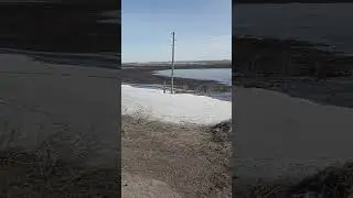 Весна 2023 Апрель, талые воды с полей.