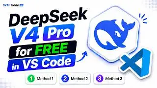 DeepSeek V4 Pro БЕСПЛАТНО в VS Code (3 способа)