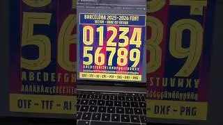 Barcelona 2025/2026 Font Kit #football #barcelona