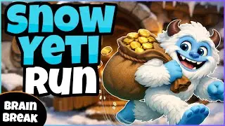 ❄️ Забег Snow Yeti 🪙 Фитнес-забег | Перерыв для мозга | Упражнения | Вдохновлено GoNoodle