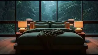 No Ads| Rainforest Night Rain 🌧️ | Cozy Bed by the Window | Deep Sleep in 5 Minutes