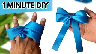 1-Minute DIY Double Ribbon Bow Tutorial | Quick & Easy Hair Bow and Gift Wrap Idea