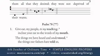COMMUNION &bull; 6th Sunday of Ordinary Time &bull; SIMPLE ENGLISH PROPERS