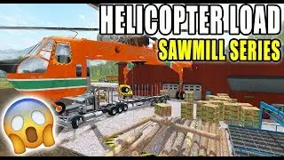 USING LOGGING HELICOPTER FOR SAWMILL! | FARMING SIMULATOR 2017